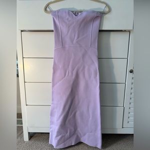 Zara - Strapless Lilac Midi Dress